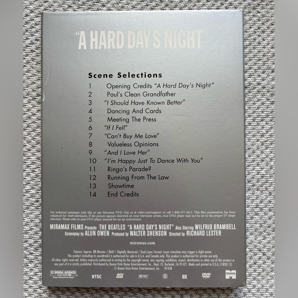 THE BEATLES - Miramax Collector's Series “Hard Day’s Night” DVD Box Set - Picture 3 of 6